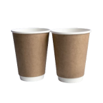 Paper cup 250 ml (double wall white+KRAFT) pack of 20 Paper cup 250 ml (double wall white+KRAFT) pack of 20