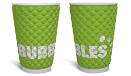 Стакан паперовий 340 мл Bubbles (двошаровий) Зелений пак 18