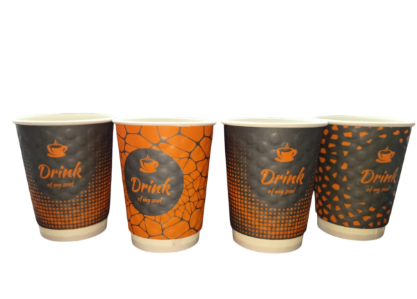 Paper cup 340 ml Bubbles (double wall) Drink matte pack of 18 