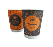 Paper cup 250 ml Bubbles (double layer) Drink pack of 20