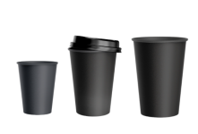 Paper cup 340 ml Total BLACK pack of 50 Paper cup 340 ml Total BLACK pack of 50